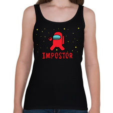 PRINTFASHION IMPOSTOR - Női atléta - Fekete női trikó
