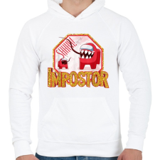 PRINTFASHION Impostor - Shhhhh! - Férfi kapucnis pulóver - Fehér férfi pulóver, kardigán