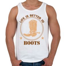 PRINTFASHION In boots - Férfi atléta - Fehér