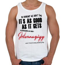 PRINTFASHION In Hungary we don't say - Férfi atléta - Fehér atléta, trikó