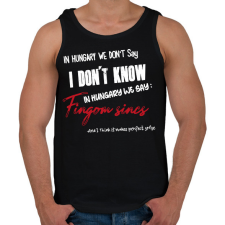 PRINTFASHION In Hungary we don't say - Férfi atléta - Fekete atléta, trikó