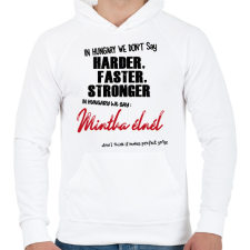 PRINTFASHION In Hungary we don't say - Férfi kapucnis pulóver - Fehér férfi pulóver, kardigán