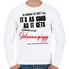 PRINTFASHION In Hungary we don't say - Férfi pulóver - Fehér férfi pulóver, kardigán