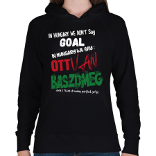 PRINTFASHION In Hungary we don't say... - Női kapucnis pulóver - Fekete női pulóver, kardigán