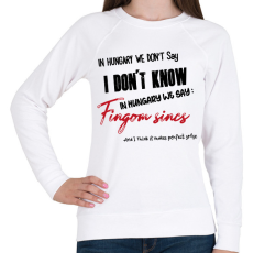 PRINTFASHION In Hungary we don't say - Női pulóver - Fehér