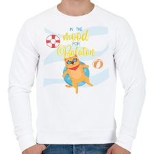 PRINTFASHION In the mood for Balaton - Férfi pulóver - Fehér férfi pulóver, kardigán