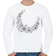 PRINTFASHION Indiai nyakék2 - Férfi pulóver - Fehér