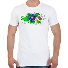 PRINTFASHION Indiai virág - Férfi póló - Fehér férfi póló