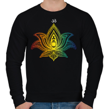 PRINTFASHION Indiai virág - Férfi pulóver - Fekete férfi pulóver, kardigán