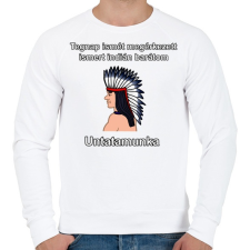 PRINTFASHION Indián barát - Férfi pulóver - Fehér férfi pulóver, kardigán