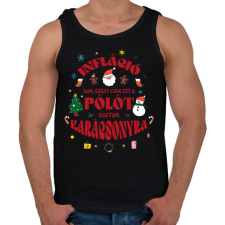 PRINTFASHION Infláció és karácsony - Férfi atléta - Fekete atléta, trikó