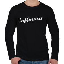 PRINTFASHION Influencer - Férfi hosszú ujjú póló - Fekete férfi póló