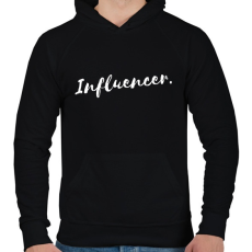 PRINTFASHION Influencer - Férfi kapucnis pulóver - Fekete