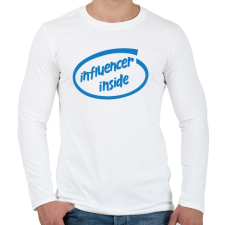 PRINTFASHION Influencer inside - Férfi hosszú ujjú póló - Fehér férfi póló