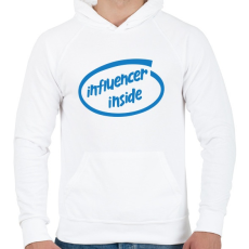 PRINTFASHION Influencer inside - Férfi kapucnis pulóver - Fehér