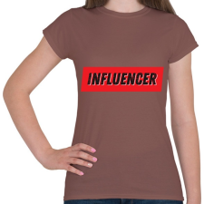 PRINTFASHION Influencer - Női póló - Mogyoróbarna női póló
