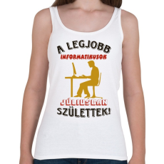 PRINTFASHION Informatikus férfi szülinapja július színes - Női atléta - Fehér