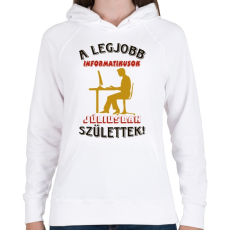 PRINTFASHION Informatikus férfi szülinapja július színes - Női kapucnis pulóver - Fehér