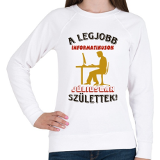 PRINTFASHION Informatikus férfi szülinapja július színes - Női pulóver - Fehér