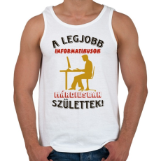 PRINTFASHION Informatikus férfi szülinapja március - Férfi atléta - Fehér