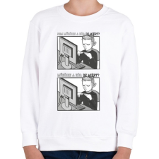 PRINTFASHION Informatikus_ - Gyerek pulóver - Fehér gyerek pulóver, kardigán