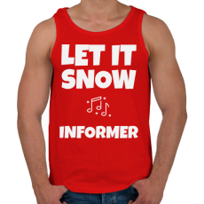 PRINTFASHION INFORMER - Férfi atléta - Piros