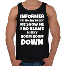 PRINTFASHION INFORMER SNOW DALSZÖVEG - Férfi atléta - Fekete