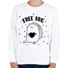PRINTFASHION Ingyen ölelés - Süni - Gyerek pulóver - Fehér gyerek pulóver, kardigán