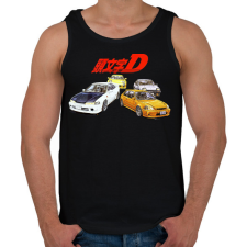 PRINTFASHION Initial D - Férfi atléta - Fekete atléta, trikó