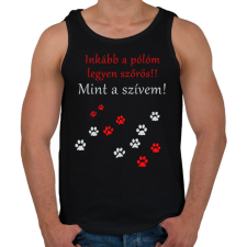 PRINTFASHION inkább a pólóm legyen szőrös - Férfi atléta - Fekete atléta, trikó