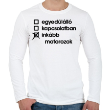 PRINTFASHION inkább - Férfi hosszú ujjú póló - Fehér férfi póló