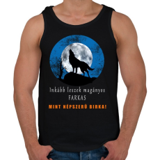 PRINTFASHION INKÁBB LESZEK - Férfi atléta - Fekete