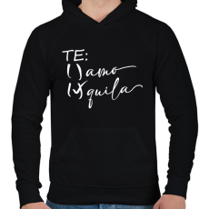 PRINTFASHION Inkább tequila, mint te amo - Férfi kapucnis pulóver - Fekete