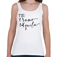 PRINTFASHION Inkább tequila, mint Te amo - Női atléta - Fehér női trikó