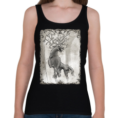 PRINTFASHION Inktober 2025 - A szörnyszarvas - Női atléta - Fekete