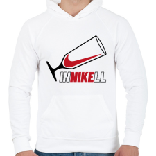 PRINTFASHION InNIKEll - Férfi kapucnis pulóver - Fehér férfi pulóver, kardigán