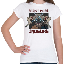 PRINTFASHION Inosuke Beast Mode - Női póló - Fehér női póló