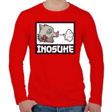 PRINTFASHION Inosuke - Férfi hosszú ujjú póló - Piros