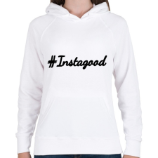 PRINTFASHION #Instagood - Női kapucnis pulóver - Fehér női pulóver, kardigán