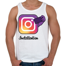 PRINTFASHION Instattention - Férfi atléta - Fehér atléta, trikó