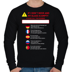 PRINTFASHION Instructions - Férfi pulóver - Fekete