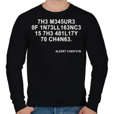 PRINTFASHION intelligencia - Férfi pulóver - Fekete férfi pulóver, kardigán