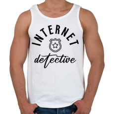 PRINTFASHION Internet detektív - Férfi atléta - Fehér