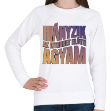 PRINTFASHION Internet előtti agyam - Női pulóver - Fehér női pulóver, kardigán