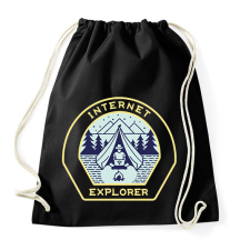 PRINTFASHION Internet explorer - Sportzsák, Tornazsák - Fekete tornazsák