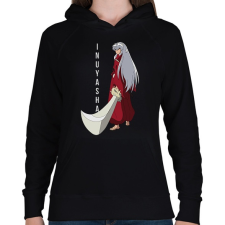 PRINTFASHION Inuyasha Anime - Női kapucnis pulóver - Fekete női pulóver, kardigán