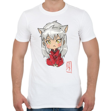 PRINTFASHION Inuyasha - Férfi póló - Fehér