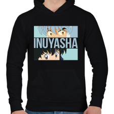 PRINTFASHION Inuyasha - Szemek - Férfi kapucnis pulóver - Fekete női pulóver, kardigán