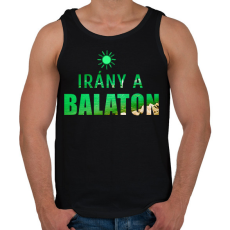 PRINTFASHION irány a balaton - Férfi atléta - Fekete