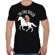 PRINTFASHION Irány a diszkó - Férfi póló - Fekete férfi póló